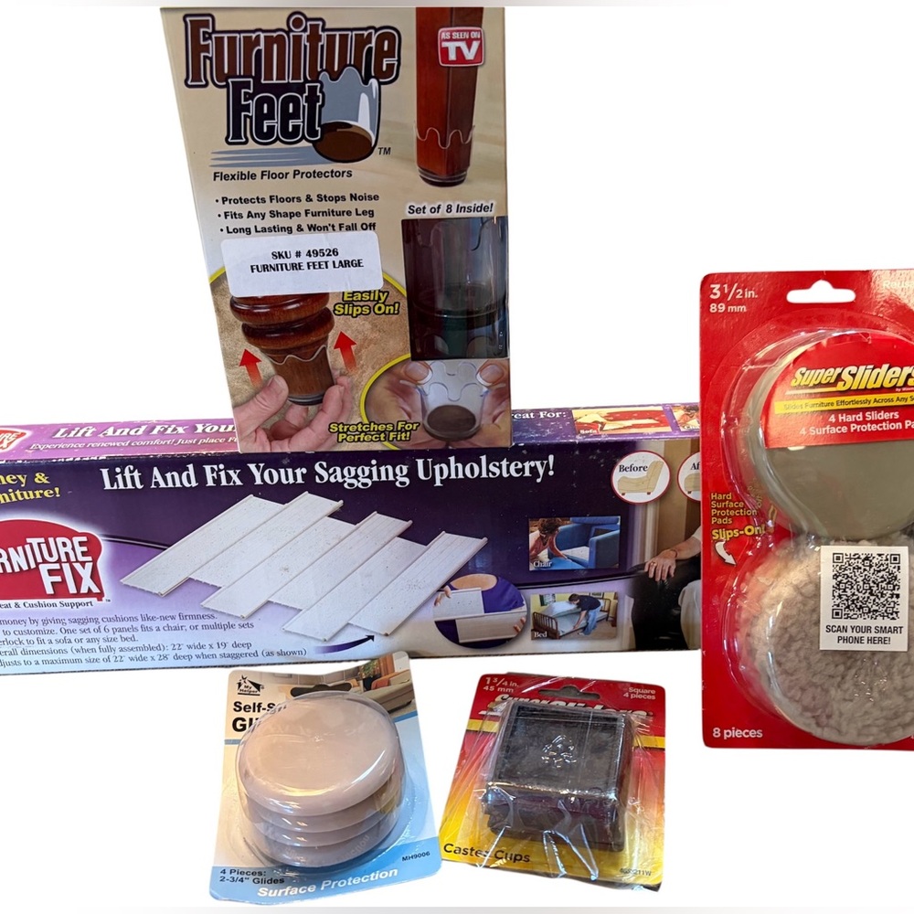 Furniture Feet and Super Sliders Set of 5 boxes coasters sliders